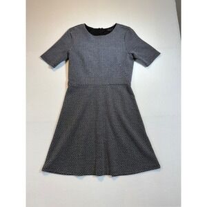 Forest Lily Women's Gray Geometric Print Fit and Flare Short Sleeve Dress